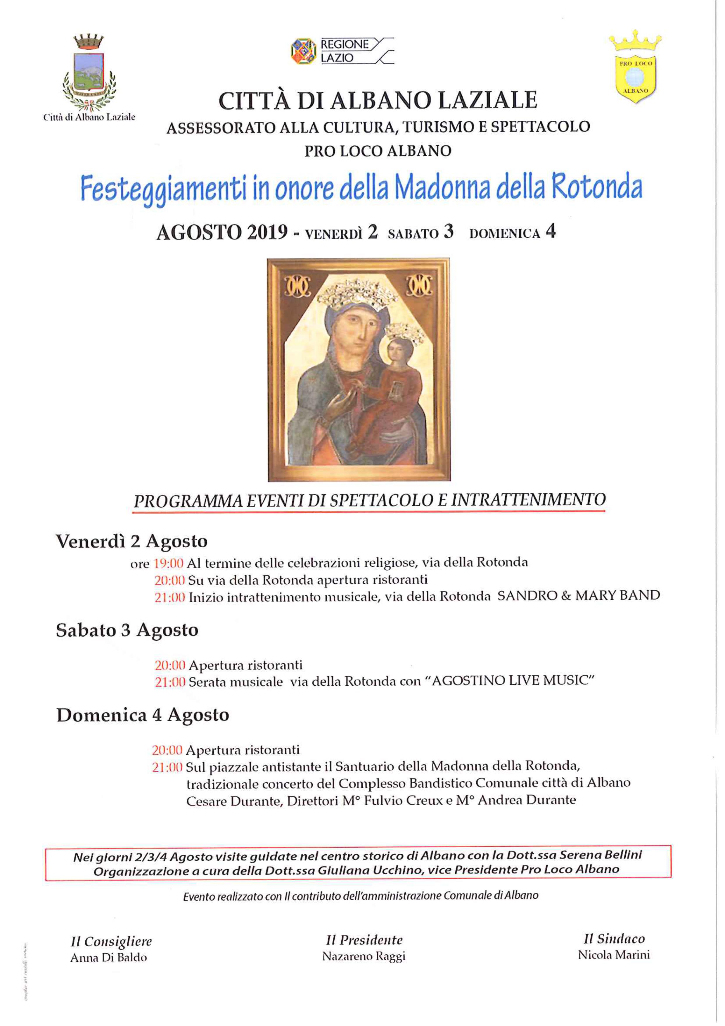Manifesto Festeggiamenti Madonna della Rotonda