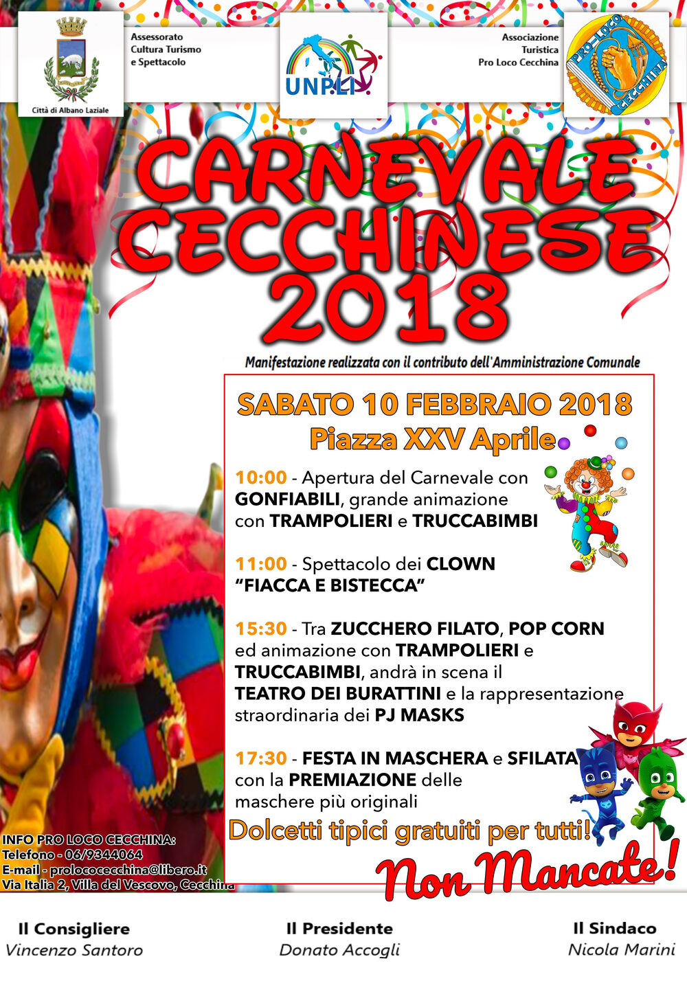 Locandina Cecchina carnevale 2018