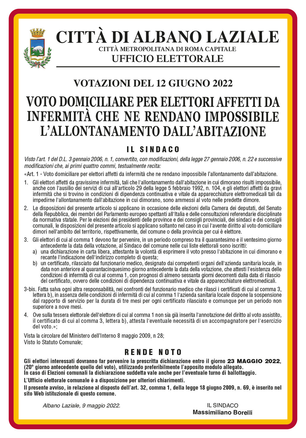 locandina voto domiciliare 