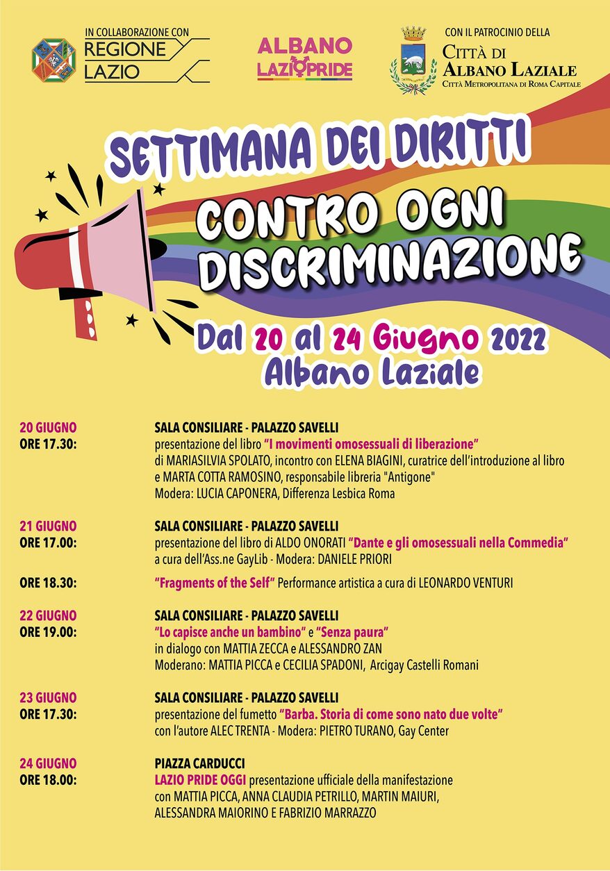 Locandina Settimana dei Diritti contro ogni Discriminazione