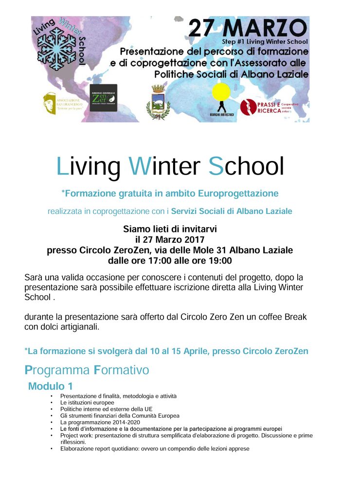 Locandina Living winter school