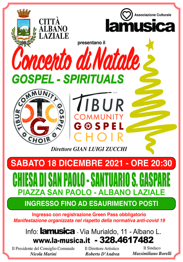 Locandina Concerto di Natale GOSPEL - SPIRITUALS